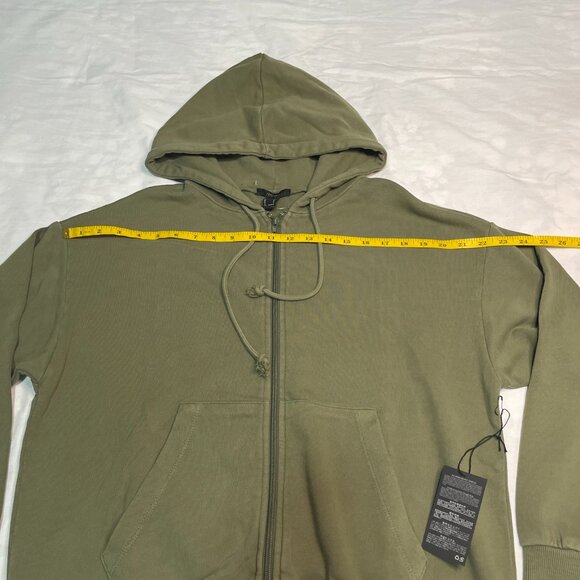 Forever 21 Unisex Olive Green Full Zip Hoodie – Fits Men & Women – Size S – NWT - Picture 5 of 8